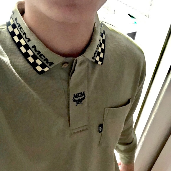 MCM MEN ONE OF A KIND COLLAR SHIRT (olive) - Picture 1 of 3